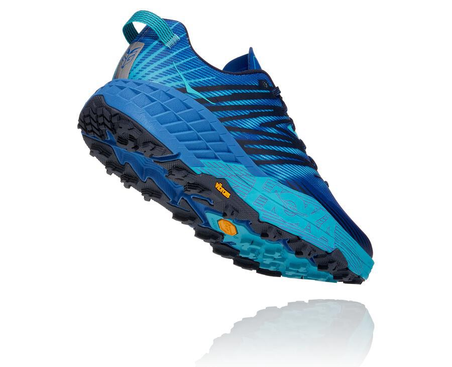 Hoka One One Mens Trail Shoes - Speedgoat 4 - Blue - HNZA47125